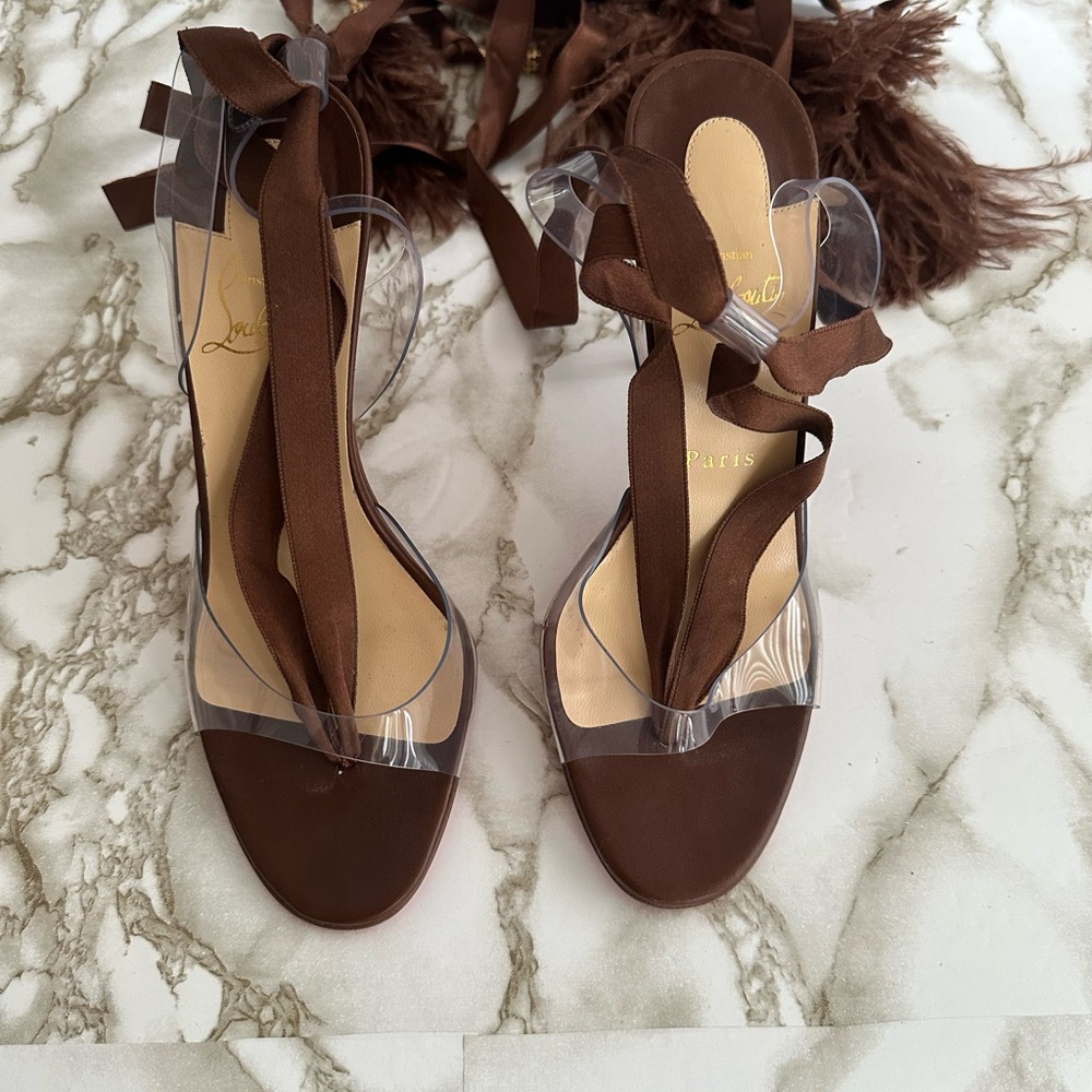 Christian Louboutin Brown Heels with Tassels